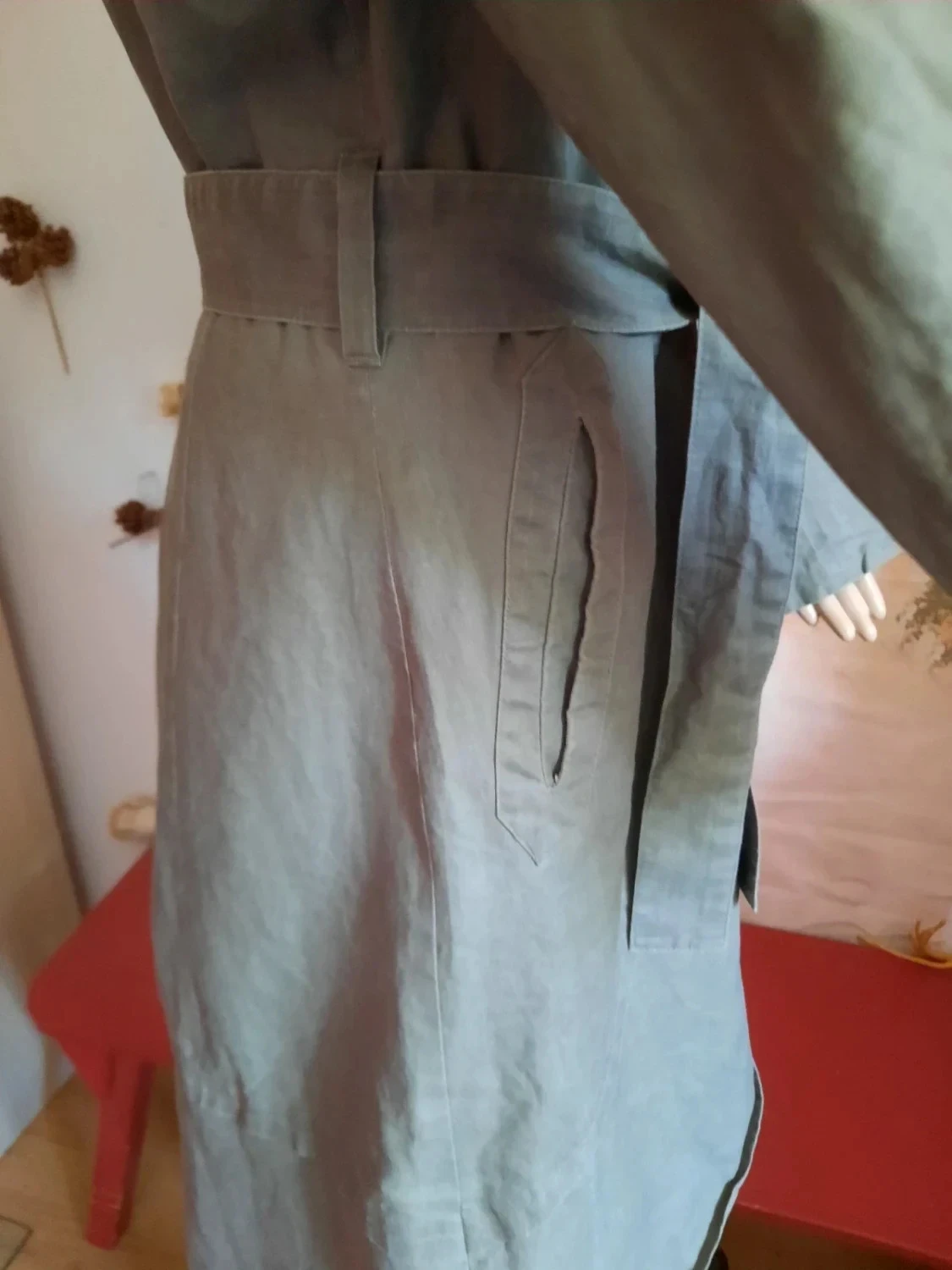 🥀Trench novo em Linho grosso, feminino Tamanho 40.One Step. – photo 5